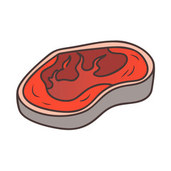 charred steak edges icon, charred steak edges vector illustration-simple illustration of charred steak edges, perfect for charred steak edges logos and icons