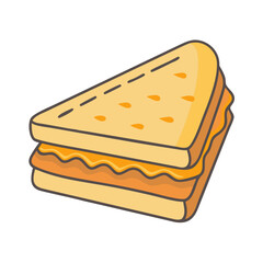 grilled cheese sandwich icon, grilled cheese sandwich vector illustration-simple illustration of grilled cheese sandwich, perfect for grilled cheese sandwich logos and icons