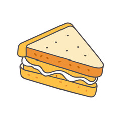 grilled cheese sandwich icon, grilled cheese sandwich vector illustration-simple illustration of grilled cheese sandwich, perfect for grilled cheese sandwich logos and icons