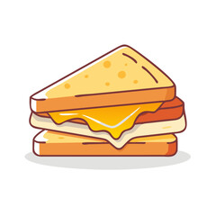 grilled cheese sandwich icon, grilled cheese sandwich vector illustration-simple illustration of grilled cheese sandwich, perfect for grilled cheese sandwich logos and icons