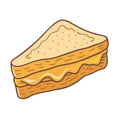 grilled cheese sandwich icon, grilled cheese sandwich vector illustration-simple illustration of grilled cheese sandwich, perfect for grilled cheese sandwich logos and icons