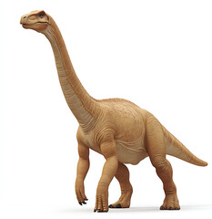 Fototapeta premium long-necked dinosaur, standing on the ground with its head raised slightly 