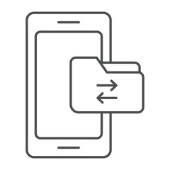  Data exchange thinline icon , vector, pixel perfect, illustrator file
 