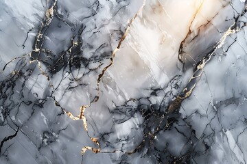 Elegant Textured Marble Background with Gold Veins and Gray Tones
