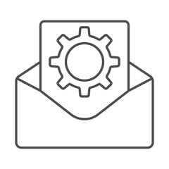 Email Settings  thinline icon , vector, pixel perfect, illustrator file 