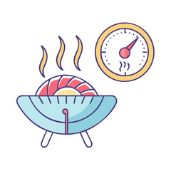 grill heat zones icon, grill heat zones vector illustration-simple illustration of grill heat zones, perfect for grill heat zones logos and icons