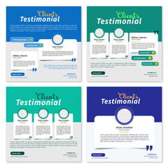 Eye-catching Testimonial Banner Template Social Media Banner for Client Reviews