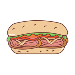 pulled pork sandwich icon, pulled pork sandwich vector illustration-simple illustration of pulled pork sandwich, perfect for pulled pork sandwich logos and icons