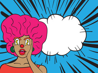 flat design comic style background pop art