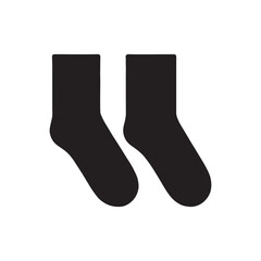 Blank socks icon silhouette vector illustration design on white background.