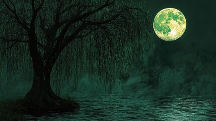 Fototapeta premium moon in the forest