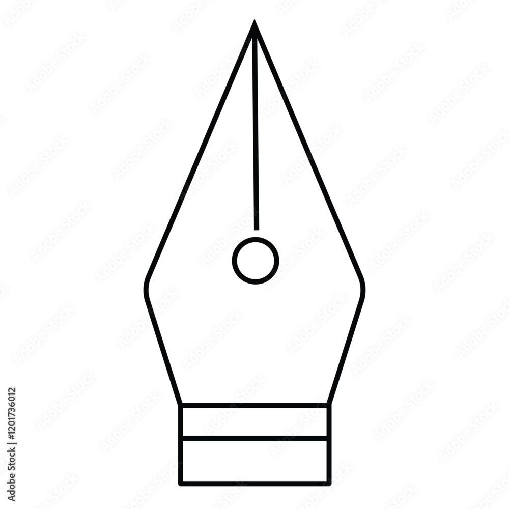 Poster pen tool icon vector design. pen nib symbol. pen tool icon or logo isolated on white background. vec