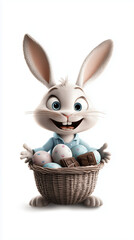 easter bunny in a basket