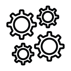 Cogwheel engineering line icon , vector, pixel perfect, illustrator file 
 