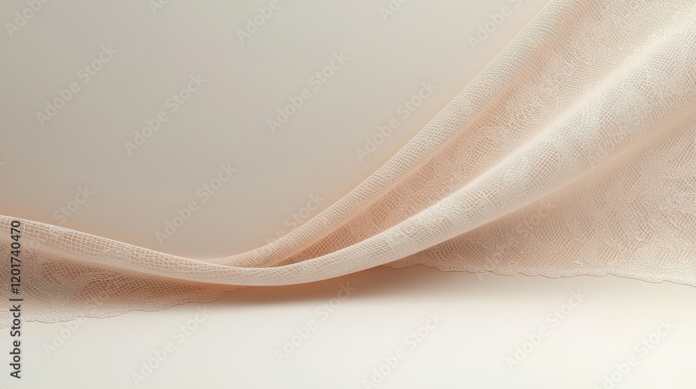 Poster elegant lace texture on soft fabric background, creating delicate and refined atmosphere. gentle dra