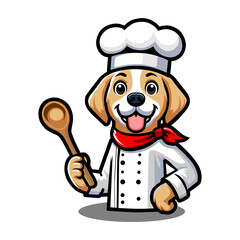 Chef logo with cute dog theme