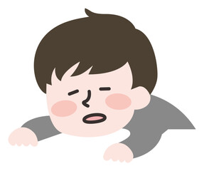  ぐったりしている男性