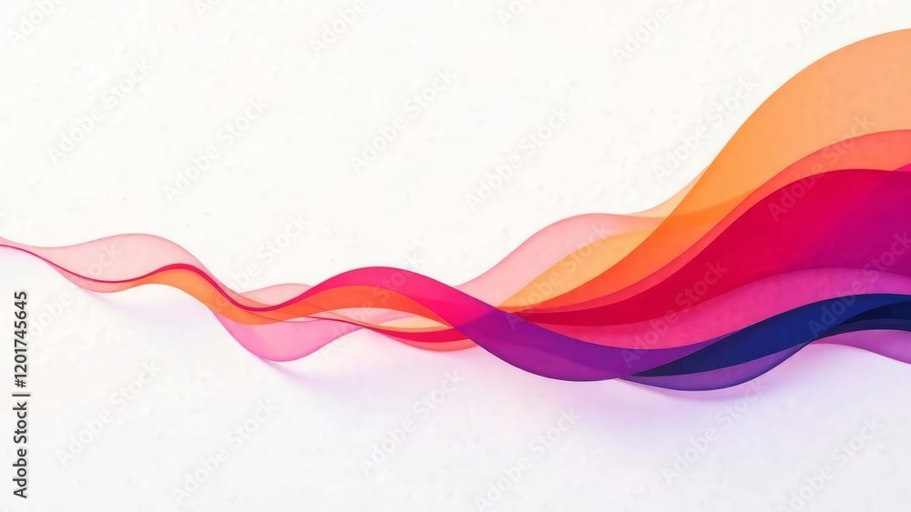 Poster a colorful wave with a white background