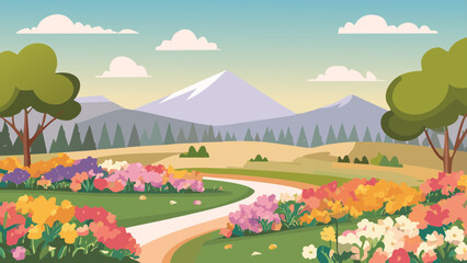 Elegant Flower Background with Vibrant Floral Design