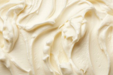Smooth, creamy yogurt swirls create a visually appealing textured background, perfect for food related projects