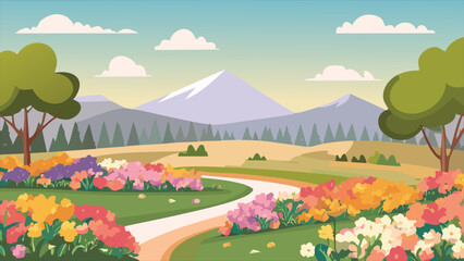 Fototapeta premium Elegant Flower Background with Vibrant Floral Design