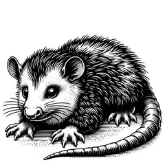Opossum Illustration