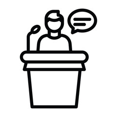 Speech line icon , vector, pixel perfect, illustrator file 