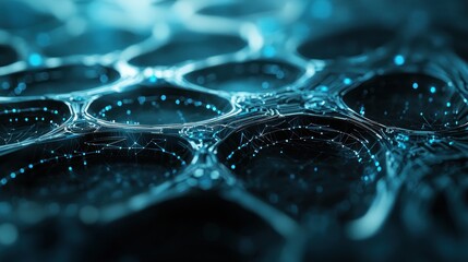 Abstract Network: Turquoise Digital Interconnections