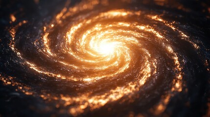 Fiery Spiral Galaxy: A Cosmic Dance of Light and Energy