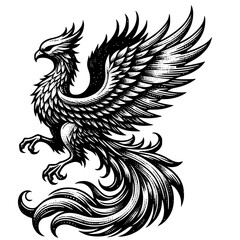 Obraz premium Phoenix Fenix Fire Bird