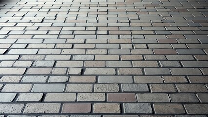A pattern of weathered rectangular bricks arranged in a diagonal pattern, showing natural variation in texture and color.