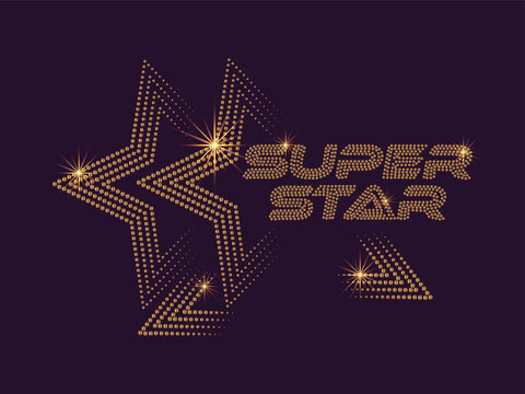 Super Star rhinestone for t-shirts, hoodies, jackets, tote bags, caps, phone cases, heat transfer or rhinestone applications on fabrics, DIY Projects, social media ads, clothing fabrics, web design