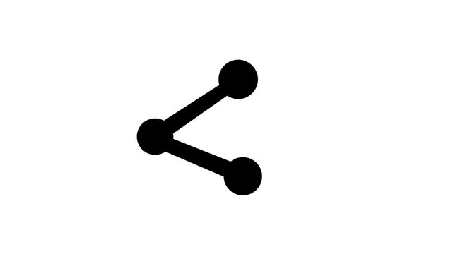 Share icon in flat style. Connected chain, file sharing symbol.