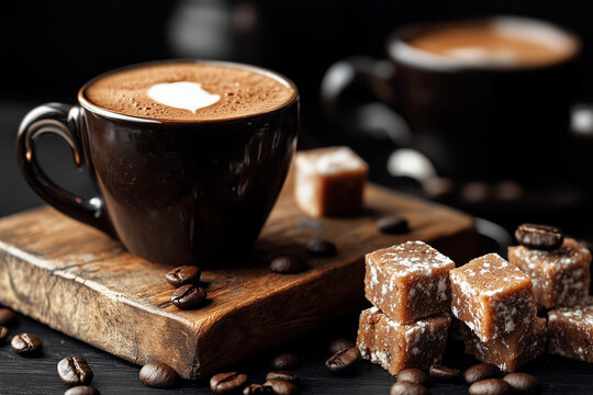 up of coffee and cookies
