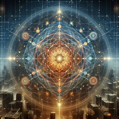 Sacred Geometry A intricate symbolic pattern representing spirit