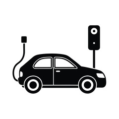 Wireless EV Charging. Future of Mobility car icon 