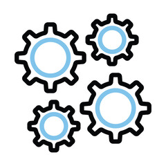 Cogwheel engineering Color line icon , vector, pixel perfect, illustrator file 
