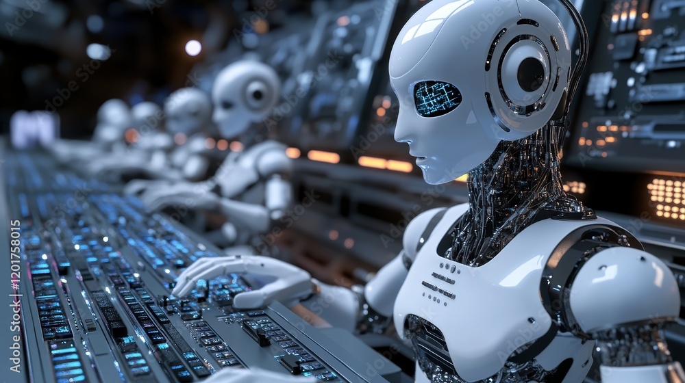 Poster exploring ai in high-fidelity gigapixel art close-up views of futuristic concepts