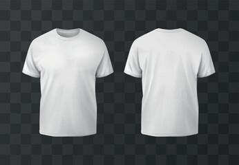 T-shirt. Realistic white sleeveless t-shirt. No sleeve shirt template for designs.
