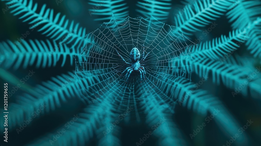 Aufkleber intricate spiral webs of spiders spun in thriving garden ecosystems showcase the functional and engi