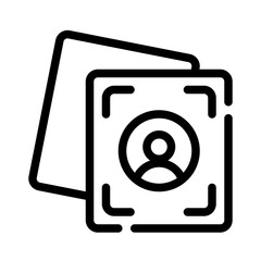 Icon Frame User With Style Outline