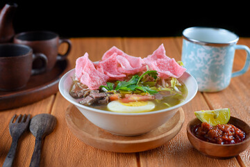 Chiken soup is a traditional Indonesian food