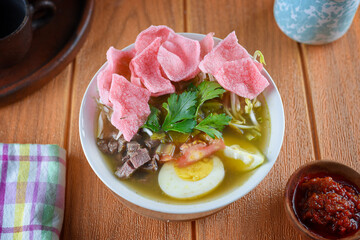 Chiken soup is a traditional Indonesian food