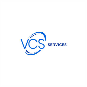 initial VCS logo dynamic circle concept template