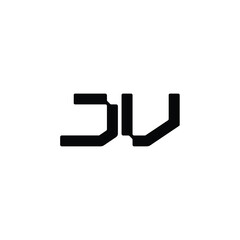 JV monogram logo design letter text name symbol monochrome logotype alphabet character simple logo