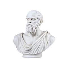 Classical White Marble Bust Sculpture of a Bearded Man