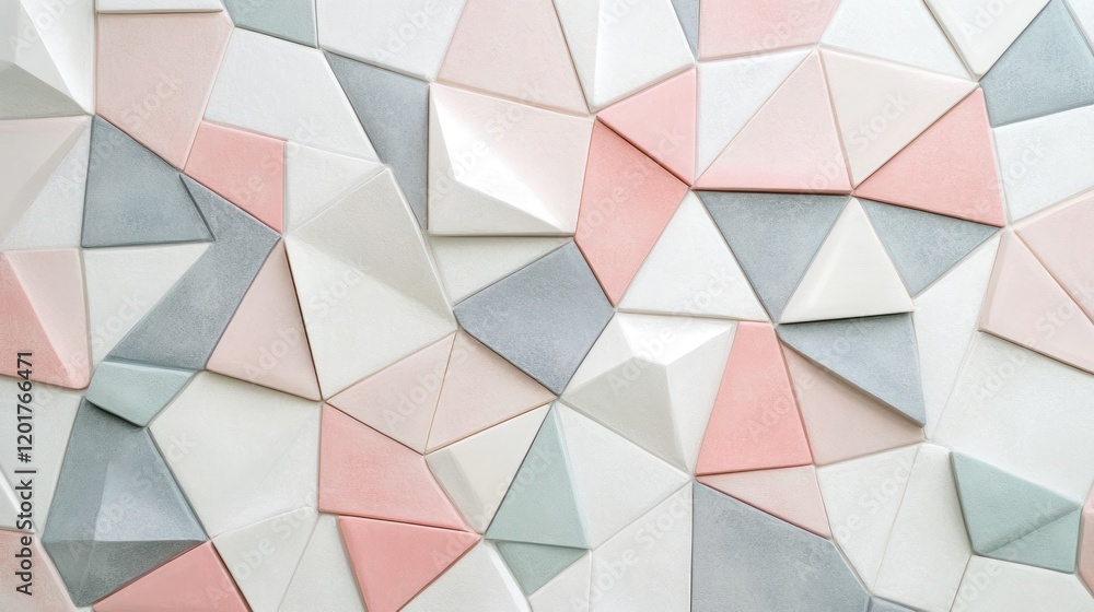 Poster abstract pastel geometric triangle pattern texture background.