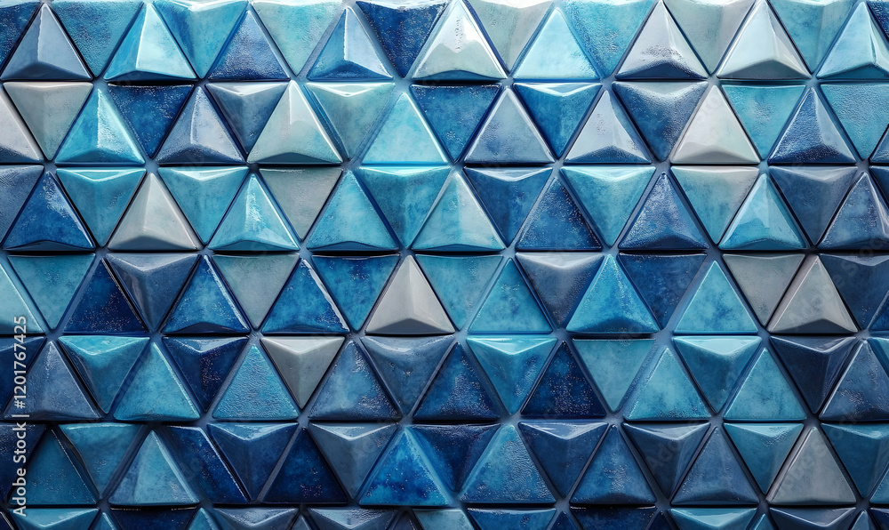 Poster abstract blue triangular texture background. perfect for modern design projects needing a geometric,