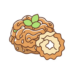 apple fritter icon, apple fritter vector illustration-simple illustration of apple fritter, perfect for apple fritter logos and icons
