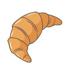 baked croissant icon, baked croissant vector illustration-simple illustration of baked croissant, perfect for baked croissant logos and icons